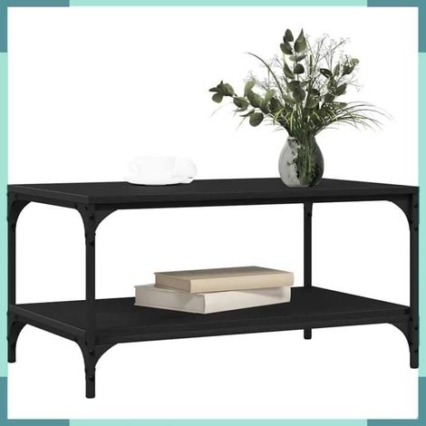 Table basse - 883496 - Chêne noir - Bois d'ingénierie - 80 x 50 x 40 cm (1/5)