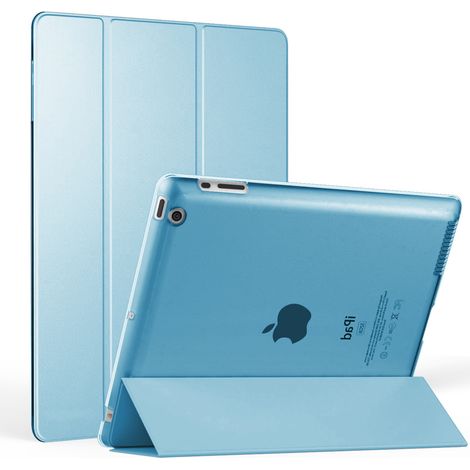 Coque Pour iPad 2 3 4 - Coque Intelligent Avec Support Réglable Et Fonction Veille Automatique - Arrière Dépoli Translucide - 1 Pièce