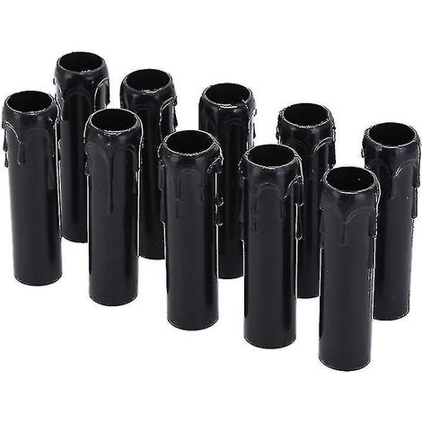 10 pièces Caches Bougeoirs Vintage en Plastique 30x100mm Douilles de Lustre Protège-ampoule Décoratif pour Suspension Murale et Lampe Pendentif (1/5)