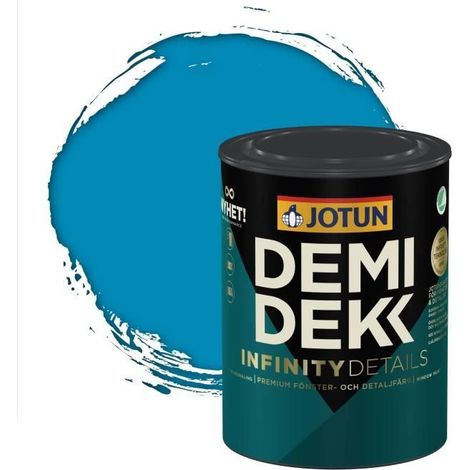 Peinture Bois - DEMIDEKK INFINITY DETAILS - Lasure Opaque Satinée - RAL 5012 - 0,75L (1/2)