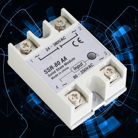 80 A Einphasen-Halbleiterrelais-Schaltmodul SSR-80AA 80-250 V AC (1/5)