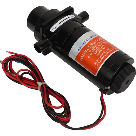 Pompe à eaux usées électrique pour WC bateau 24V 8A, auto-amorçante étanche, débit max 18,9 L/min, pour toilettes de yacht et marine. (1/5)