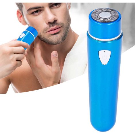 Rasoir Électrique Mini Portable Homme Femme Voyage - Légé et Ultra Rapide Chargement USB Design Bleu ABS et Stainless Steel Matériel Haute Qualité - Tailles et Couleurs Variées Livrées avec Brosse et (1/5)