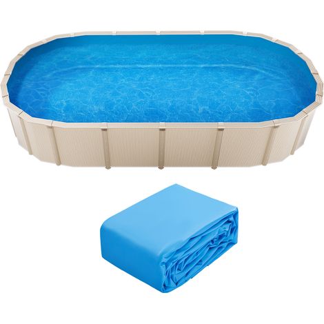 Mophorn Revestimiento para piscina ovalado, 22 x 12,3 pies, revestimiento para piscina, calibre estándar, vinilo duradero, estilo superpuesto (1/5)