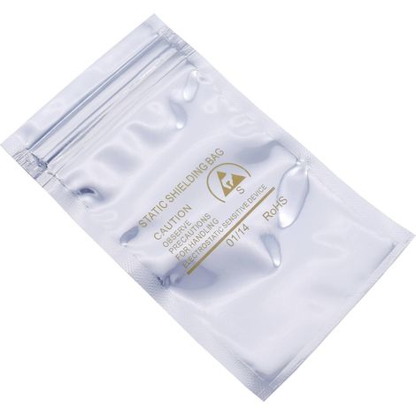 Quadrios Sachet antistatique (ESD) (L x l) 75 mm x 125 mm blindé Lettre d'identification ESD S 10 pc (1/5)