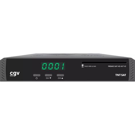 Ricevitore satellitare HD - CGV - PREMIO SAT HD W7 V2 - TNT SAT - Compatibile con camper - Uscita audio digitale coassiale