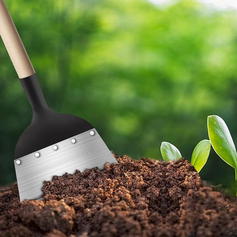 Pala multifunzionale per la pulizia del giardino, pala multifunzionale piatta in acciaio per diserbo, attrezzo agricolo per diserbo, diserbo (1/5)