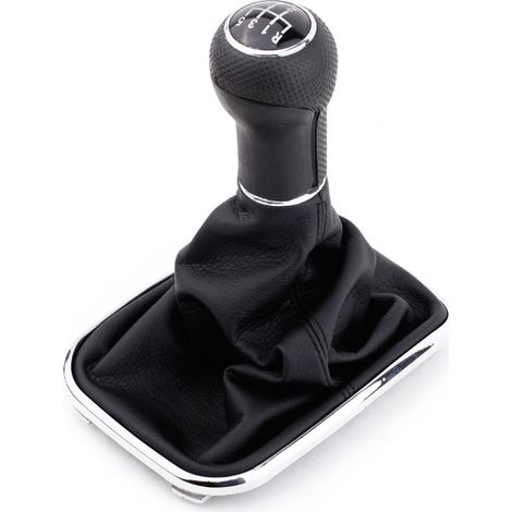 Nouveau soufflet de levier de vitesse à 5 vitesses en cuir PU noir de remplacement pour VW Golf Bora Jetta GTi MK4 1999-2004 (1/5)