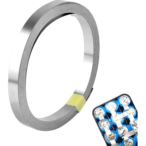 Plaque Nickel Bande Ruban 0,15 x 8 mm Bande de Nickel pour batterie 18650 Spot Soudure Compatible pour Spot Soudeur Mach (1/5)