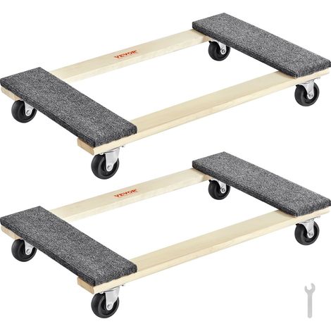 Chariot de Déménagement 2PCS Déplace Meubles en Bois Capacité de Charge 454 kg Chacun 762x457,2x130 mm avec 4 Roues Pivotantes en PP Robustes Déménageur Manutention Portable pour Meubles Lourds (1/5)