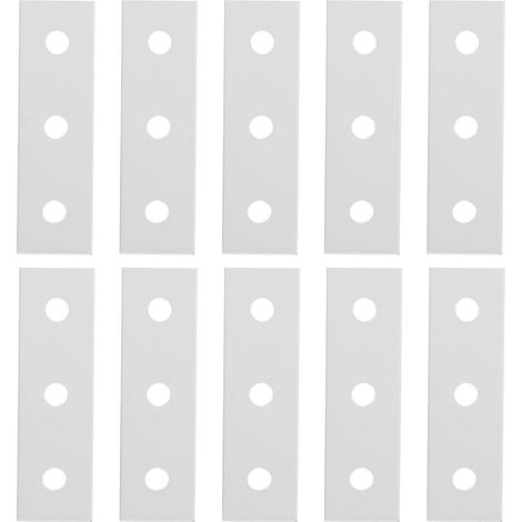 Plaque d'assemblage aluminium plat 2020-3 trous - Lot de 10 pièces pour renfort et jonction solide (1/5)