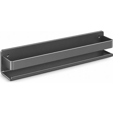 Mensola da parete da cucina in acciaio inox senza foratura 60 cm grigio (1/5)