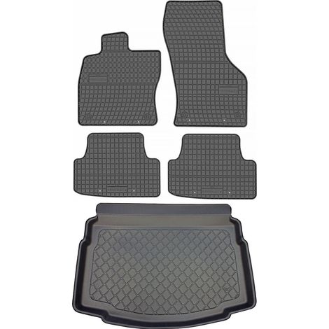 Set di tappetini in gomma per auto e tappetino per bagagliaio per Volkswagen Golf VII Hatchback da ottobre 2012 a dicembre 2019. (1/5)