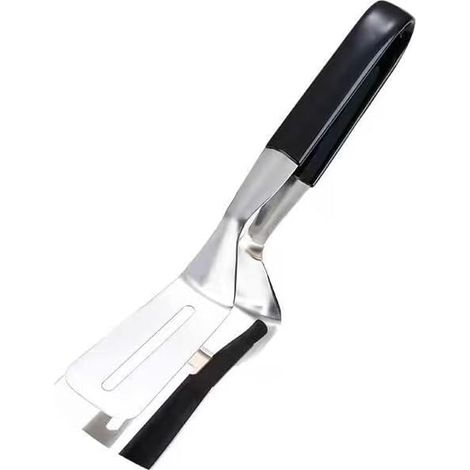 Pince de cuisine multifonctionnelle de 28 cm (11 pouces) en acier inoxydable, idéale pour retourner les aliments, retourner les steaks, poissons, pains, hamburgers, crêpes, œufs, tartes et pizzas.