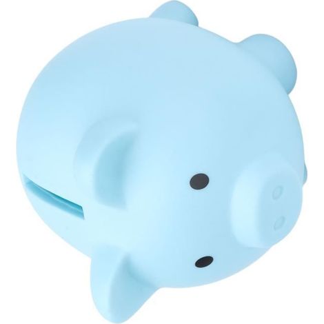 Tirelire cochon en vinyle bleu durable pour garçon et fille, cadeau amusant (1/4)