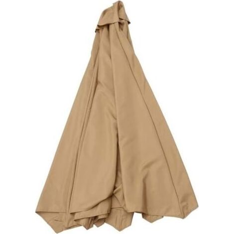 1Toile De Parasol Déporté 8 Baleines 3×3mToile De Rechange pour Parasol Octogonal Bâche De Remplacement Protection UV(Kaki) (1/4)
