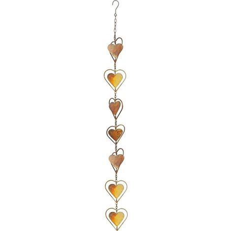 Chaîne de pluie en cuivre en forme d'amour – Récupérateur d'eau de pluie extérieur élégant et pratique (remplacement de descente pluviale) (1/5)