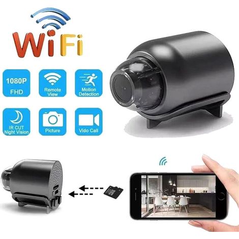 Caméra de surveillance X5, moniteur sans fil intérieur HD avec vision nocturne, caméra de surveillance à distance pour la maison via téléphone portable