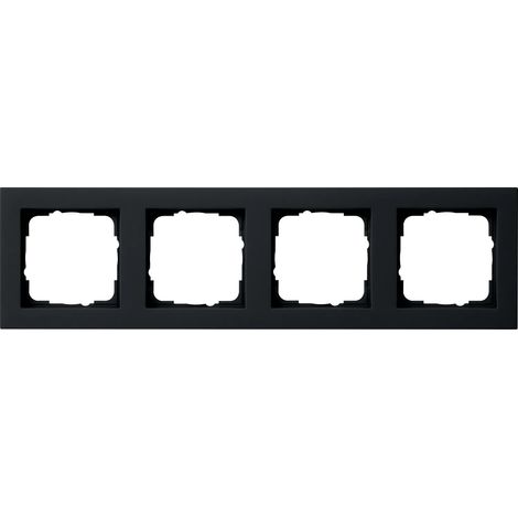 Gira Marco embellecedor 4f Gira E2 Negro m [021409], 0214 09