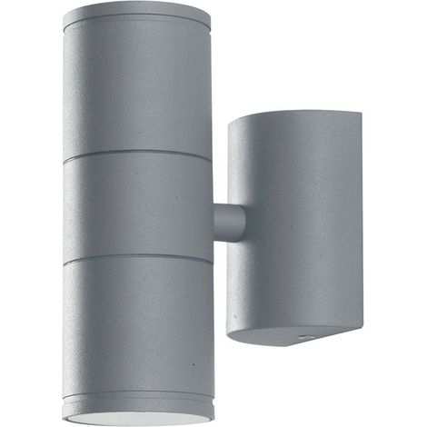 Fan Europe JUMP Foco Exterior 2 Luces Up Down Plata, IP44 16x11x6cm (1/2)