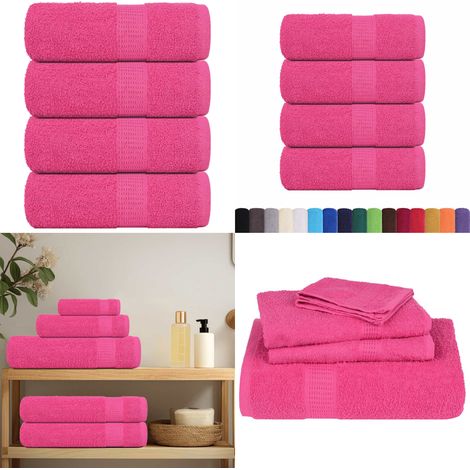 vidaXL Gästetücher 4 Stk. Rosa 30x50 cm 360 g/m² 100% Baumwolle (1/5)