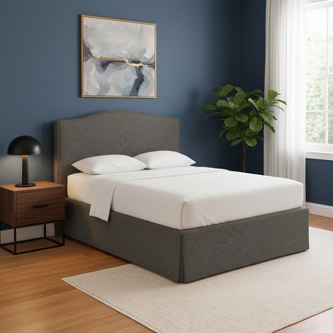Cama Individual Batley, Desenfundable, Hecho en Italia, Gris Tortora (1/5)