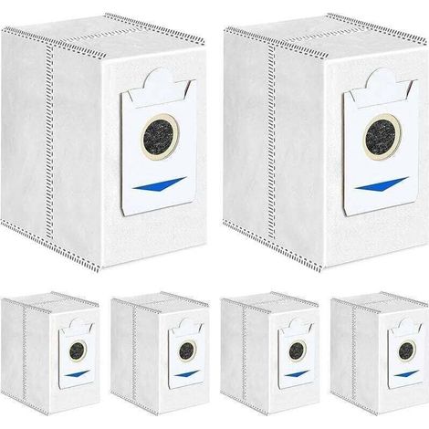 6 sacchetti di ricambio per aspirapolvere robot Ecovacs DEEBOT T30 Pro Omni, XU, T30 Omni, accessori per aspirapolvere robot, sacchetti per la polvere di grande capacità da 3,4 litri, ricambi di R--Cr