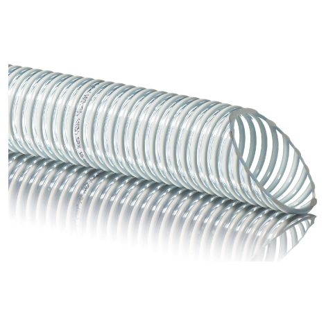 Tuyau spirale' atoxique 30 m en PVC transparent 100 mm pour irrigation