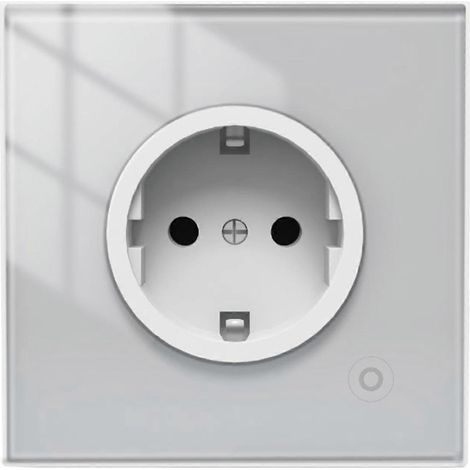 Prises murales standard UE/FR pour commande vocale Tuya Home Aleax - Prise UE - Blanche