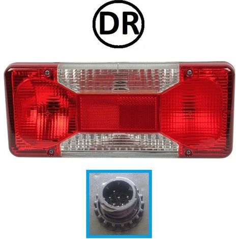 Feu arrière droit, Iveco Daily, Pick-up cargo Fiat Ducato Doblo, 69500026, 5801351224 avec prise ronde (1/3)