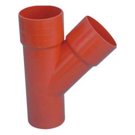 BRAGA DERIVAZIONE 45° PVC ROSSA ARANCIO ACQUA, FOGNA 100 mm