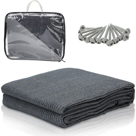 SWANEW Tappetino per tenda Tenda impermeabile da campeggio telo per tenda all'aperto telo da picnic coperta caravan ,Grigio, 250x550CM (1/5)