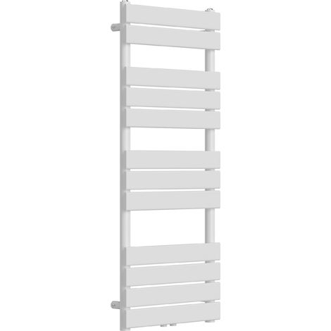 Radiatore scaldasalviette riscaldamento bagno a lame piatte in acciaio 120 x 50 cm bianco 030010433