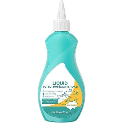 Nettoyant pour casseroles et poêles (150 ml) - Détachant noirci pour fond de casseroles et poêles - Nettoyant pour cuisine - Élimine les graisses tenaces (1/5)