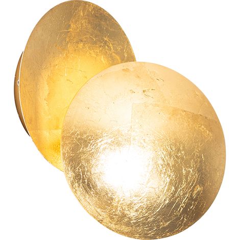 QAZQA Moderno Aplique de pared inteligente dorado con WiFi G9 - Sunrise Acero Redonda Adecuado para LED Max. 1 x 2.5 Watt