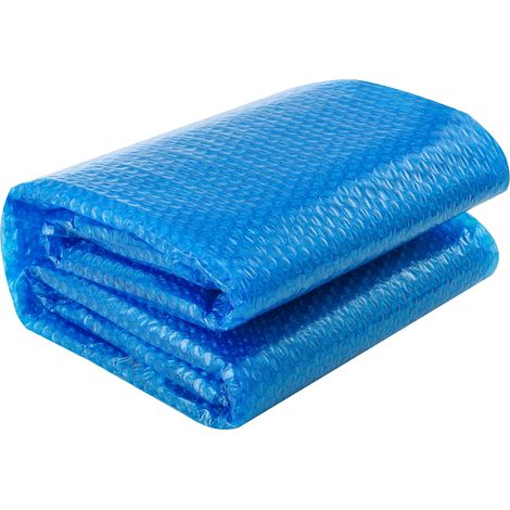 Bâche solaire de piscine à bulles polyéthylène 549 x 274 cm bleu (1/4)