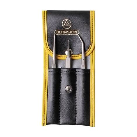 BERNSTEIN Tools for Electronics 5-030 Kit pinzette 3 parti Molto acuminate, Tronco di cono, Acuminate, piegate, fini (1/2)