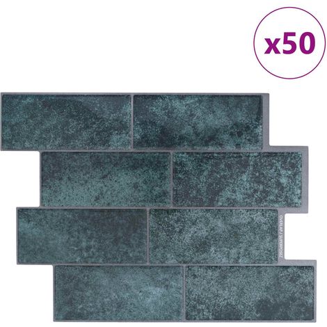 vidaXL Azulejo de metro 50 uds. Verde Azul 29 x 21 cm (1/2)