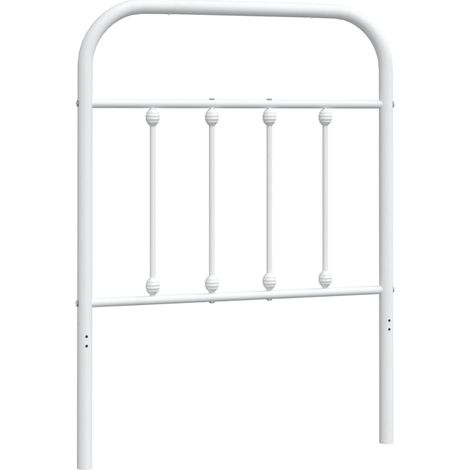 Maison Exclusive - Testiera di Ricambio in Metallo Bianco 75 cm (1/5)
