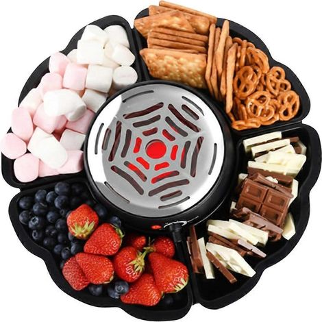 fourchettes à rôtir, rôtissoire électrique à guimauves, accessoires pour soirée cinéma, bol chauffant, service à fondue sans flamme 2 en 1, prise domestique américaine (1/5)