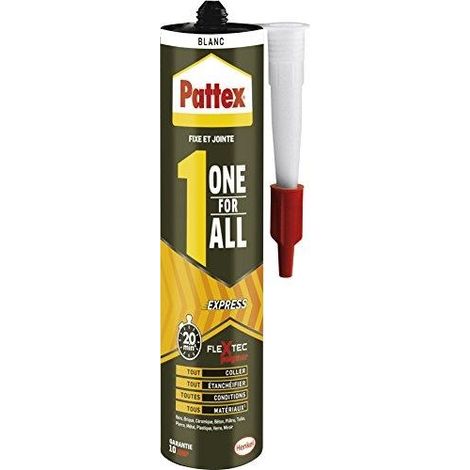 Pattex Cola Flextec blanca cartucho 390 g flexible y rápida