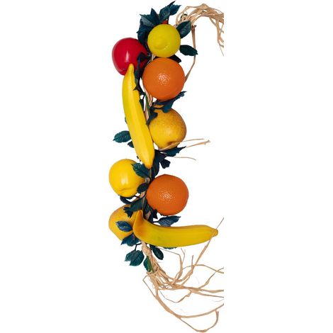 Grappe de 10 Fruits Artificiels Taille Réelle - Décoration Suspendue 60 cm D 18 cm (1/3)