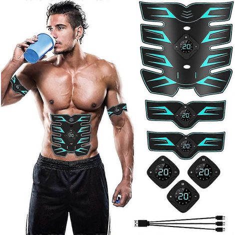 3-teiliger EMS-Stimulator, elektrischer Muskelstimulator für das Training mit Bauch-, Arm-, Bein- und Hüftstimulatoren, intelligentes Fitness-EMS-Gerät für Männer (1/5)