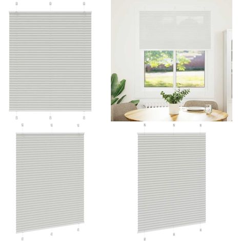vidaXL Plissee Hellgrau 110x150 cm Stoffbreite 109,4 cm Polyester (1/5)