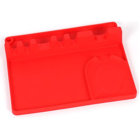 Spoon Rest - Silicone Utensil Rest with Drip Pad - For Stovetop Kitchen Use - 2 in 1 Design - 1 Piece (1/5)