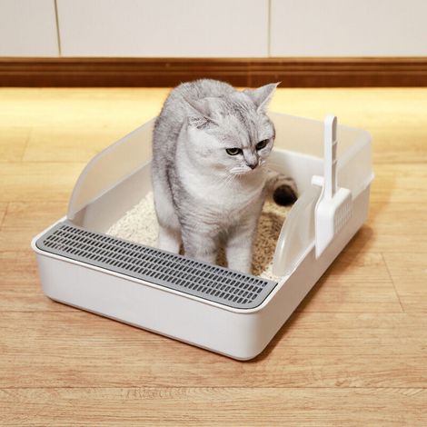 Large Cat Kitten Litter Tray Box, 36.5x49.5x18.5CM (1/5)