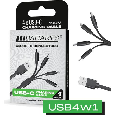 LiiBattaries USB-C 4in1 speziell für Lithium-Ionen-Akkus, 19 cm, Schnellladefunktion (1/5)
