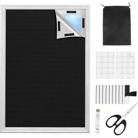 Tissu Occultant Store sans Percage 2 x 1.5M Stores Exterieur Thermique Anti Chaleur Tissu Découpable Cache Fenetre Ont Attaches Auto adhésives (1/5)