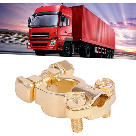 Borne de batterie 17-18,5 mm en laiton pur pour boulon de voiture/camion, pôle positif et négatif (1/5)