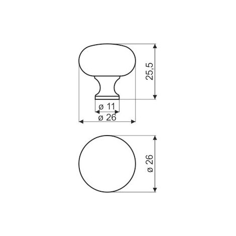 Bouton GP11, nickel brossé